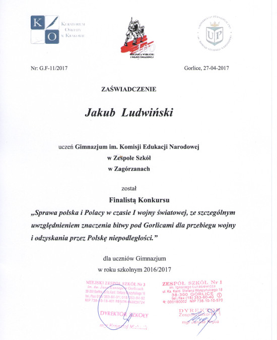 Finaliści konkursu historycznego