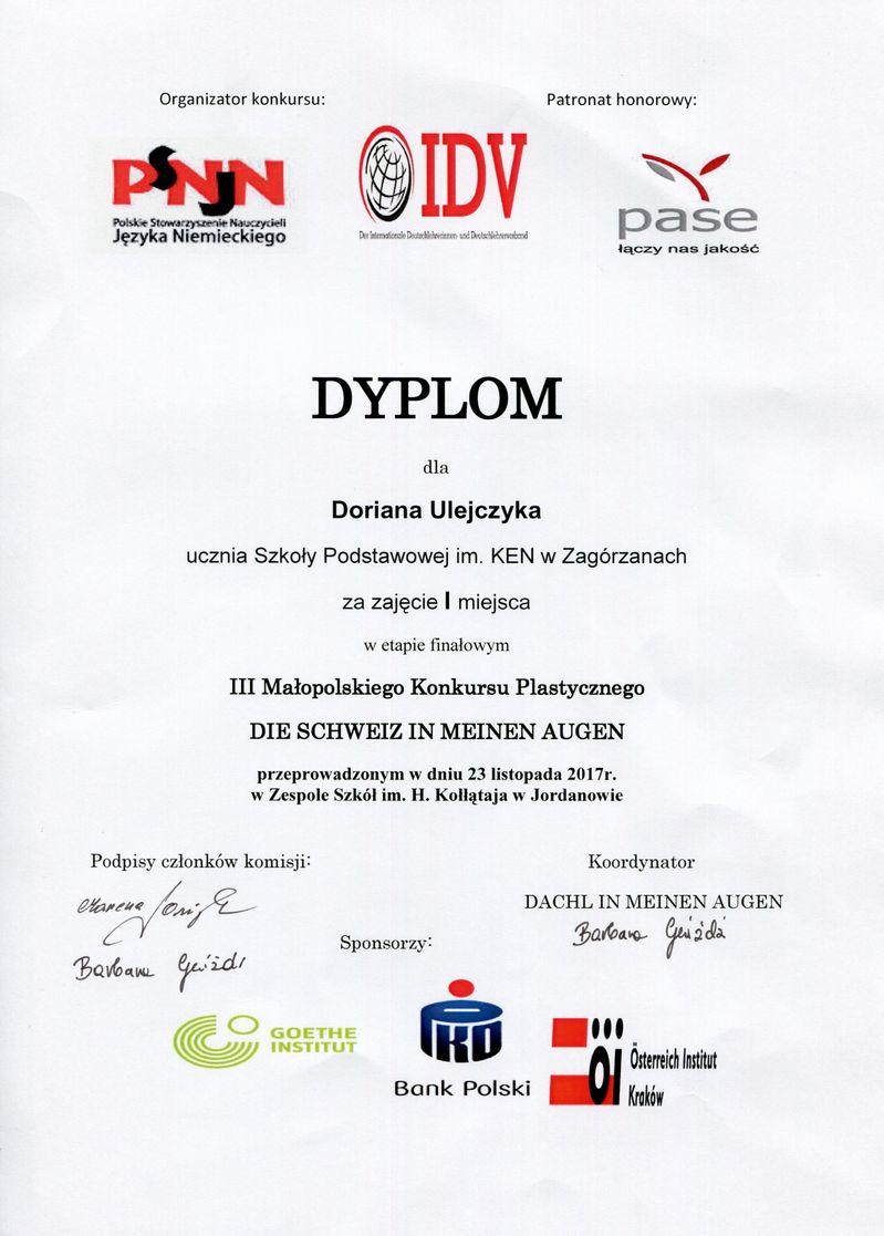 konkurs o Szwajcarii